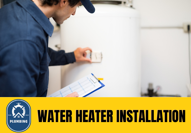 water heater installation Minster